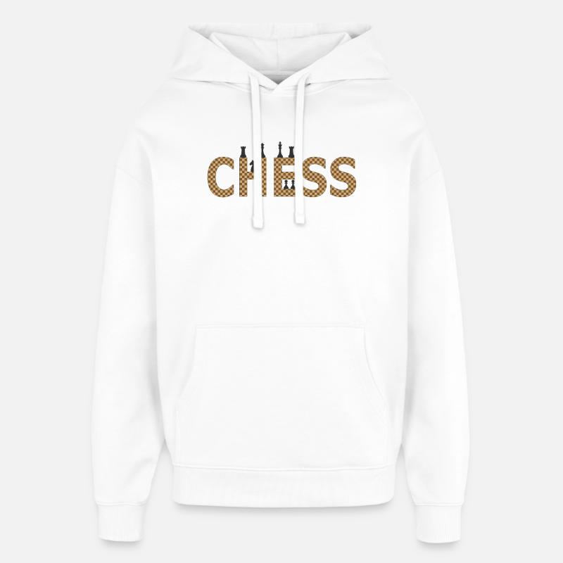 Echecs à la silhouette contrastée - Sweat à capuche unisexe Stanley/Stella Oversized - blanc