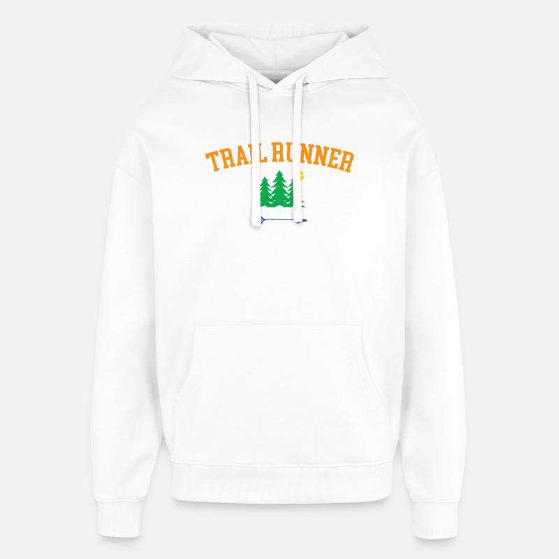 Coureur de sentier - Sweat à capuche unisexe Stanley/Stella Oversized - blanc