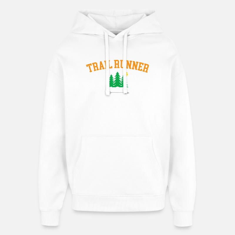 Coureur de sentier - Sweat à capuche unisexe Stanley/Stella Oversized - blanc