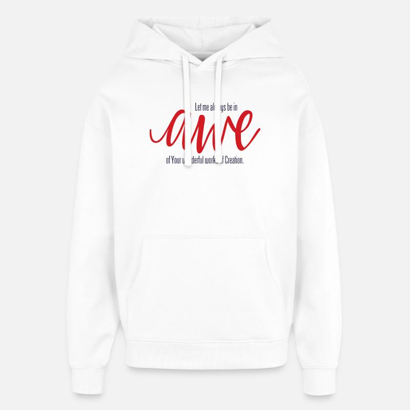 Crainte - Sweat à capuche unisexe Stanley/Stella Oversized - blanc