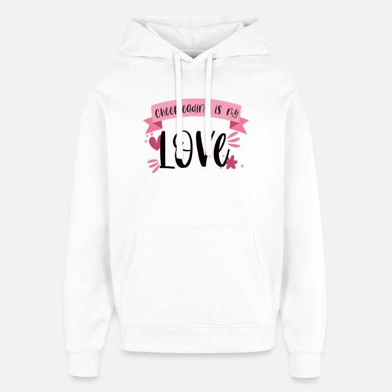 Cheerleading Cheerleader Cadeau d’amour - Sweat à capuche unisexe Stanley/Stella Oversized - blanc