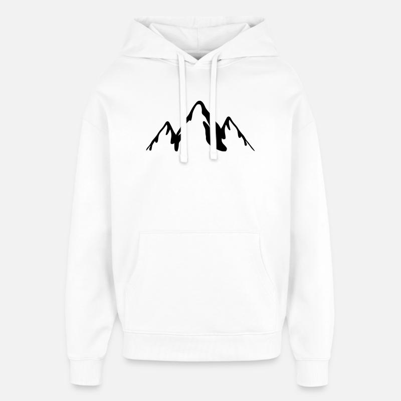 Schwarze Berge - Oversized Unisex Hoodie von Stanley/Stella - Weiß