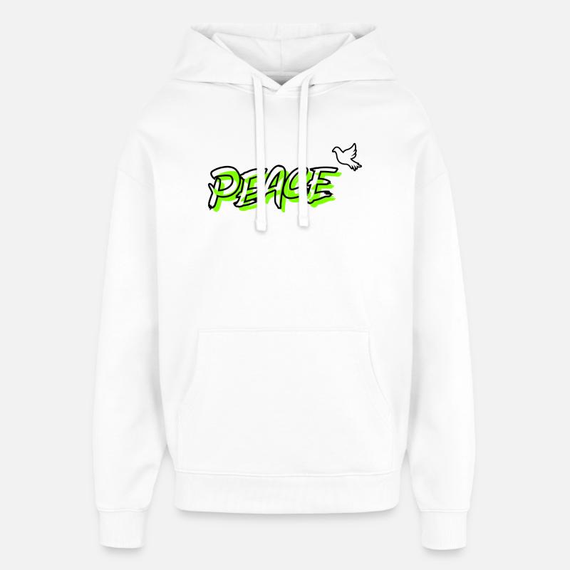 Friede Peace Friedenstaube - Oversized Unisex Hoodie von Stanley/Stella - Weiß