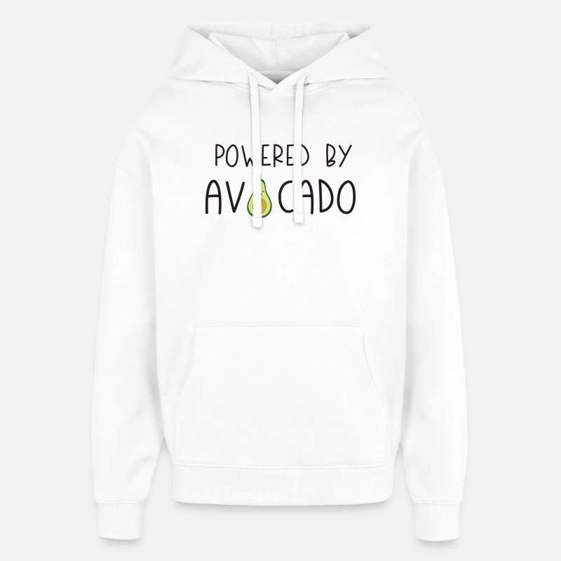 Propulsé par Avocado - Sweat à capuche unisexe Stanley/Stella Oversized - blanc