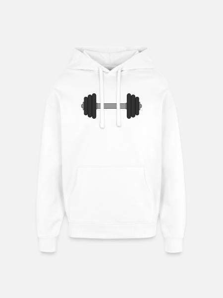 Haltère - Sweat à capuche unisexe Stanley/Stella Oversized - blanc