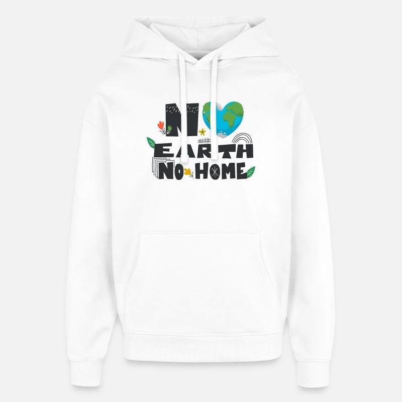 Pas de terre pas de maison - Sweat à capuche unisexe Stanley/Stella Oversized - blanc