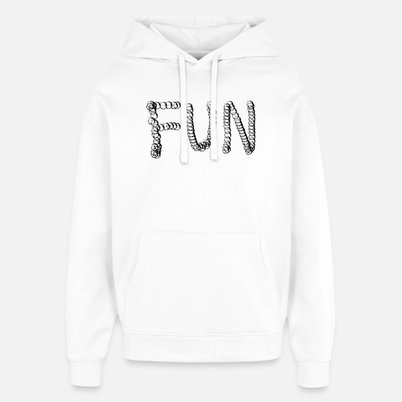 LETTRAGE FUN - Sweat à capuche unisexe Stanley/Stella Oversized - blanc