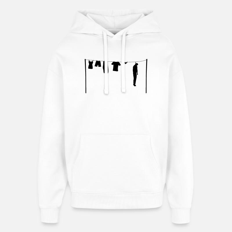 Le pendu - Sweat à capuche unisexe Stanley/Stella Oversized - blanc