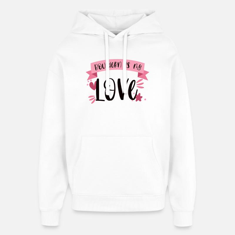 Bouldering Climbing Boulderin Mountains Gift - Oversized Unisex Hoodie by Stanley/Stella - white