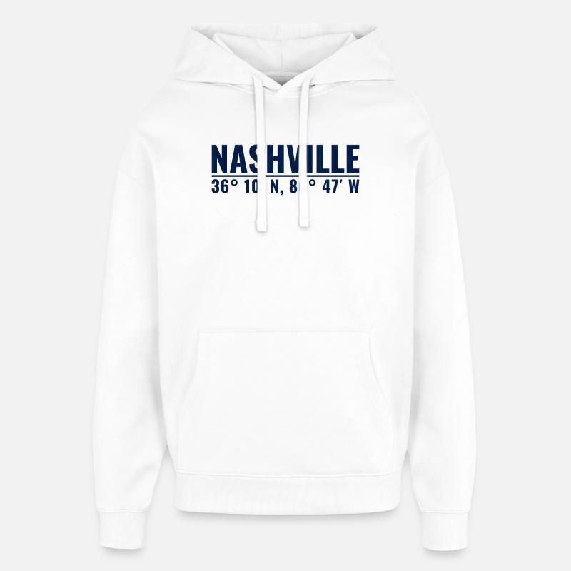 Nashville - Sweat à capuche unisexe Stanley/Stella Oversized - blanc