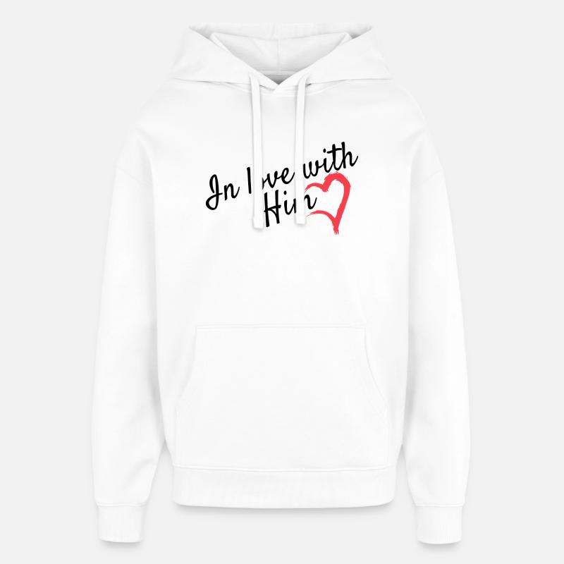 Dear partner look - Oversized Unisex Hoodie by Stanley/Stella - white