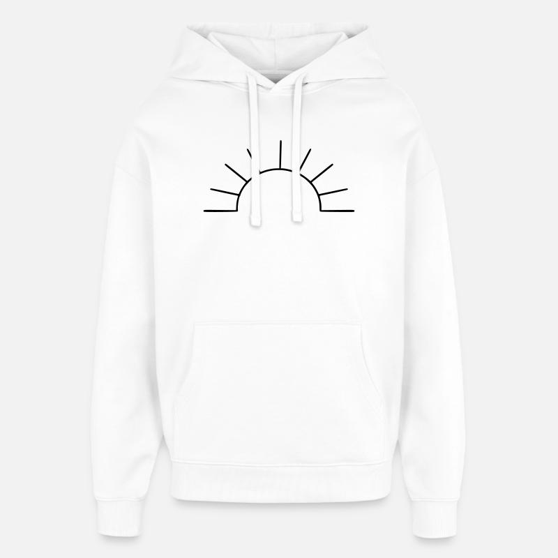 schlichte Sonne - Oversized Unisex Hoodie von Stanley/Stella - Weiß
