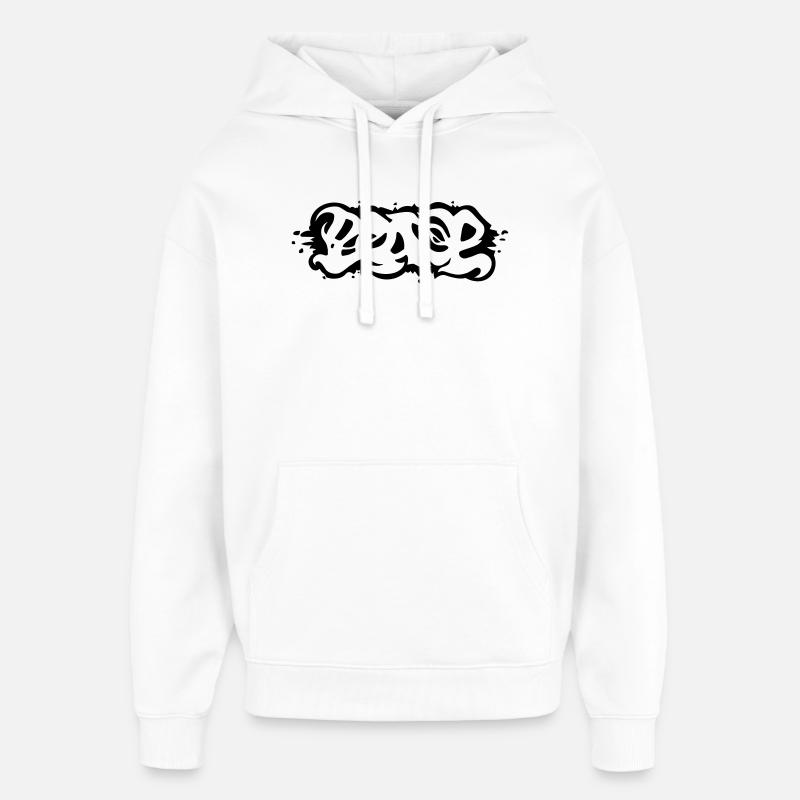 Paix - Sweat à capuche unisexe Stanley/Stella Oversized - blanc