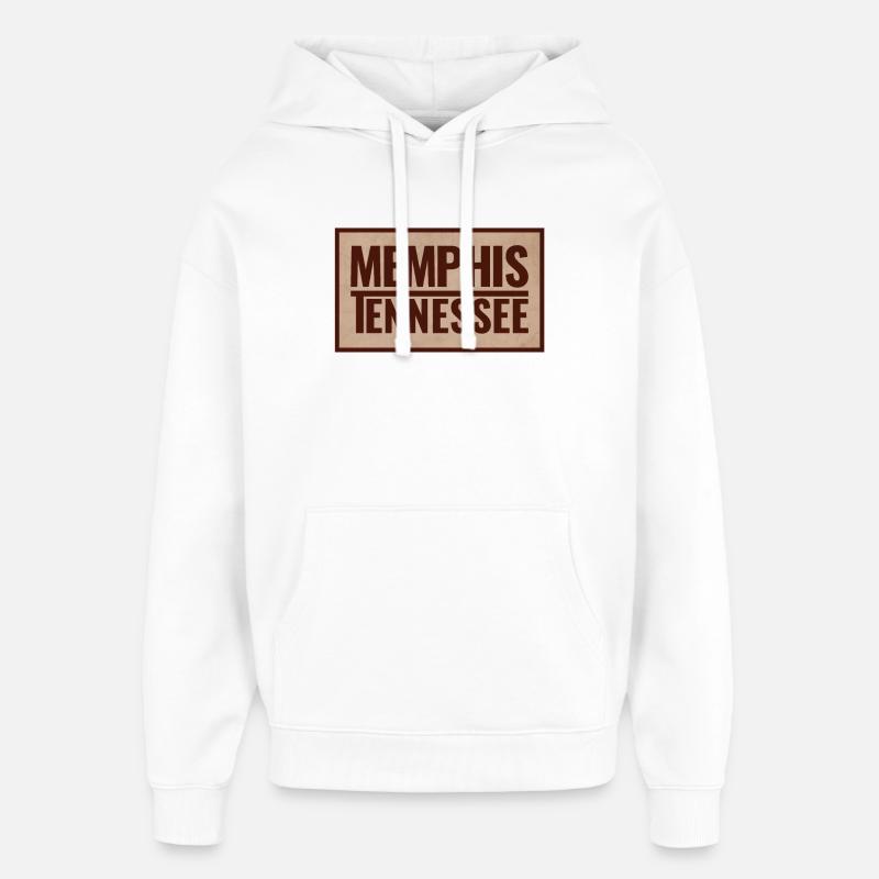Enseigne ancienne de Memphis Tennessee - Sweat à capuche unisexe Stanley/Stella Oversized - blanc