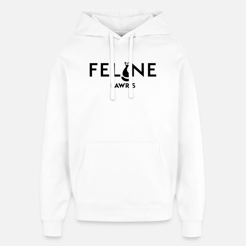 Félin - Sweat à capuche unisexe Stanley/Stella Oversized - blanc