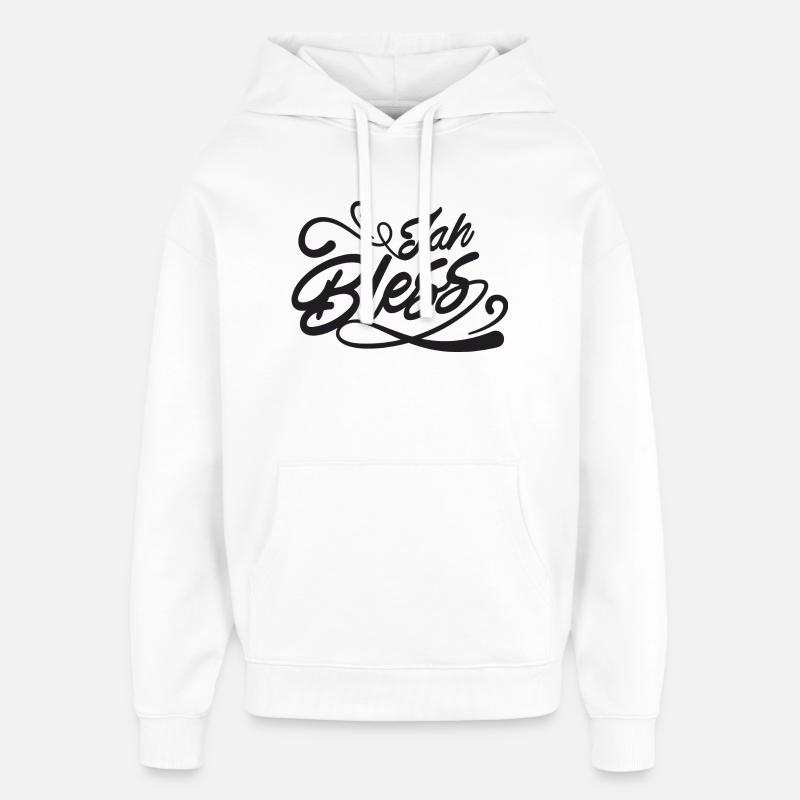 Jah Bless Script - Sweat à capuche unisexe Stanley/Stella Oversized - blanc