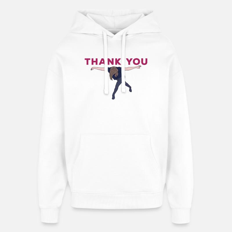 Merci de mème drôle - Sweat à capuche unisexe Stanley/Stella Oversized - blanc