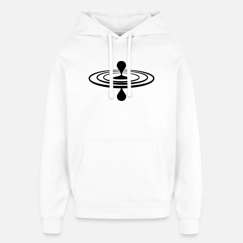 Logo de pleine conscience Drop Water - Sweat à capuche unisexe Stanley/Stella Oversized - blanc