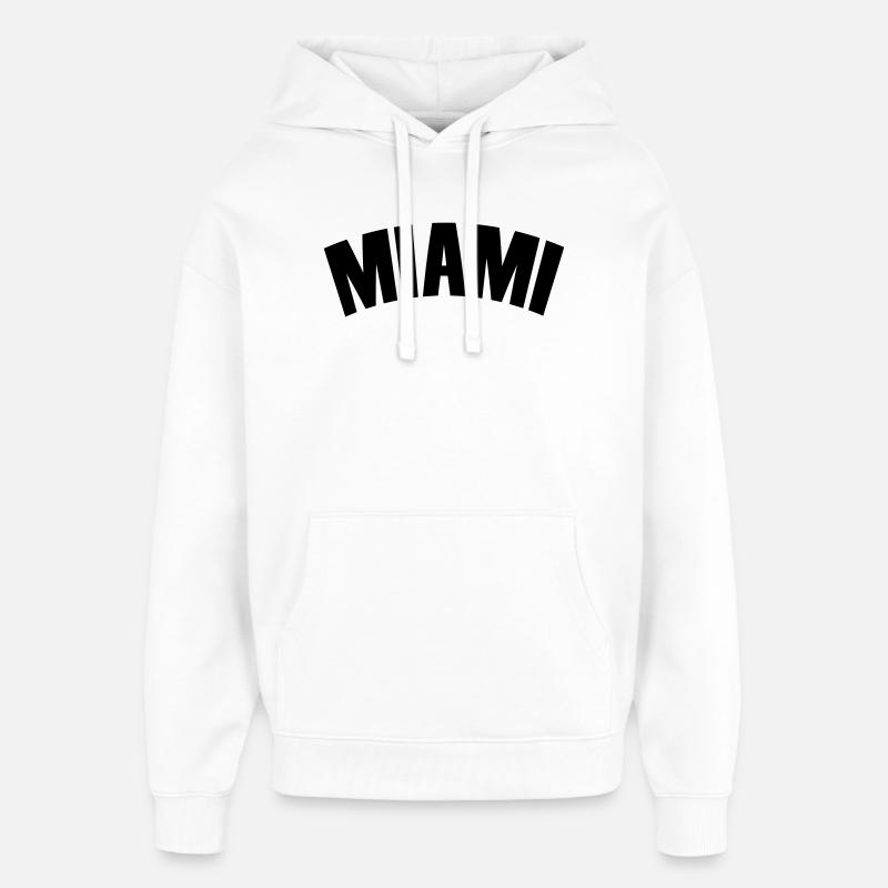 Maillot Miami - Sweat à capuche unisexe Stanley/Stella Oversized - blanc