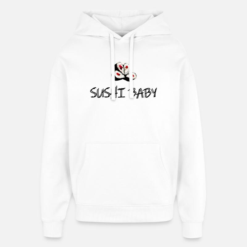 Bar à sushis Coeur Triple Trèfle - Sweat à capuche unisexe Stanley/Stella Oversized - blanc