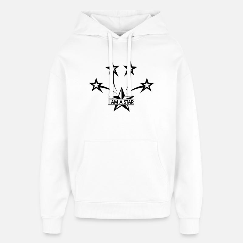 Je suis une star - Sweat à capuche unisexe Stanley/Stella Oversized - blanc