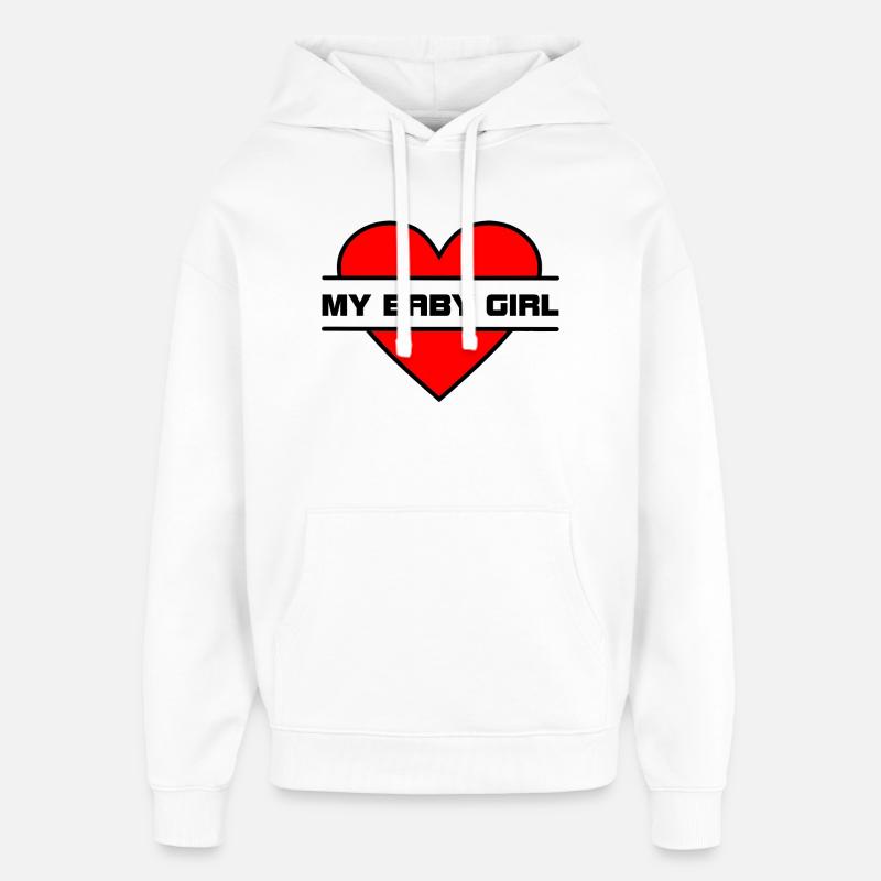 Liebe dein Herz 037 - Oversized Unisex Hoodie von Stanley/Stella - Weiß