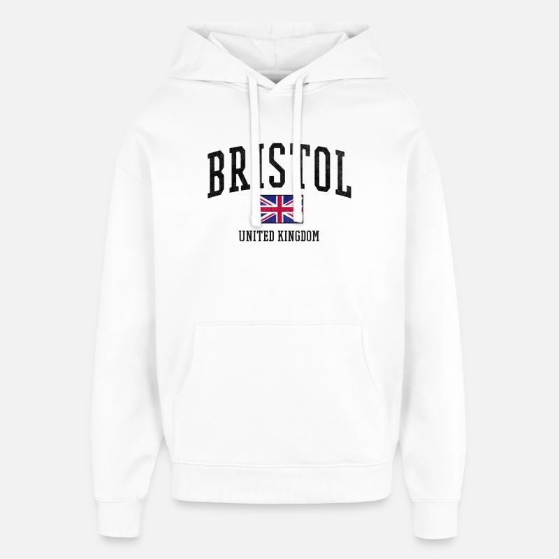 Bristol Angleterre Police | Drapeau du Royaume-Uni - Sweat à capuche unisexe Stanley/Stella Oversized - blanc