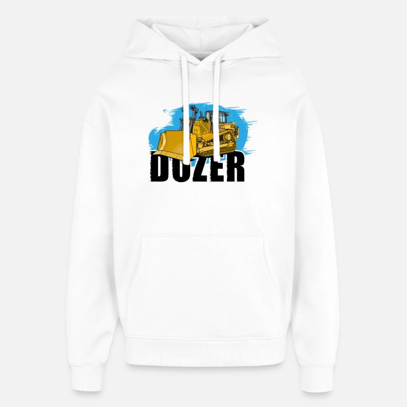 Bulldozer ou bulldozer - Sweat à capuche unisexe Stanley/Stella Oversized - blanc