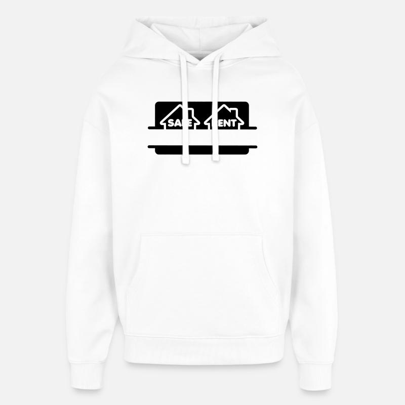 Haus mieten oder kaufen - Oversized Unisex Hoodie von Stanley/Stella - Weiß