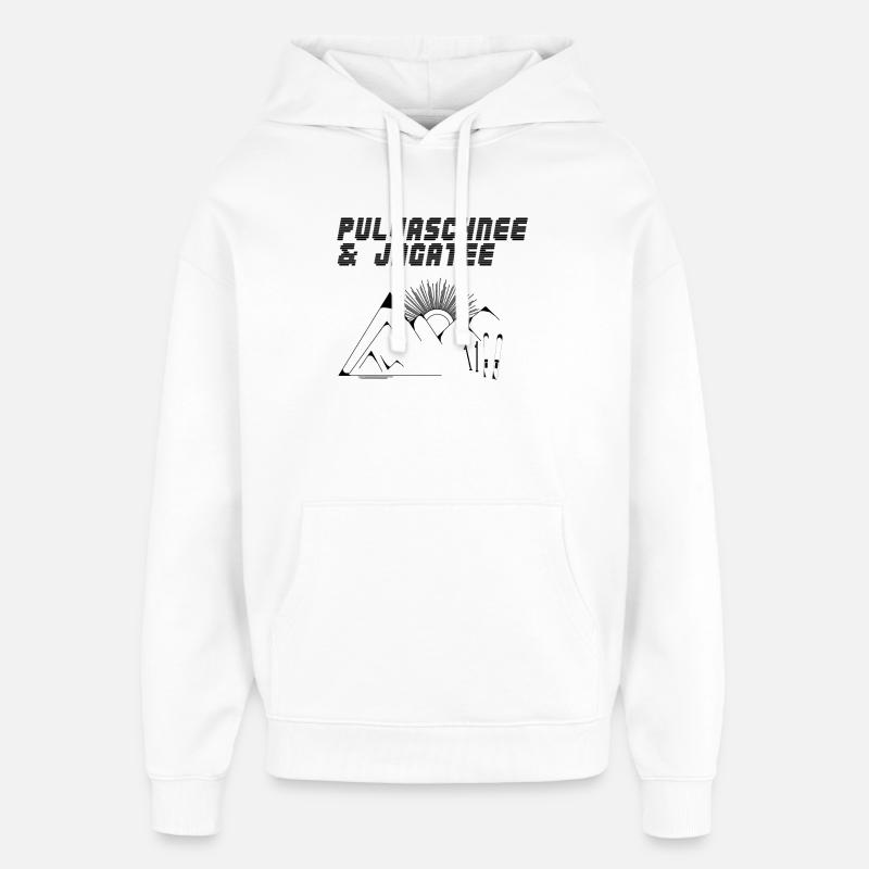 Pulvaschnee & Jagatee - Pulverschnee & Jägertee - Oversized Unisex Hoodie von Stanley/Stella - Weiß