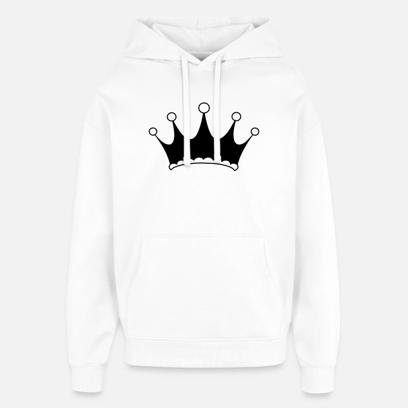 Couronne simple - Sweat à capuche unisexe Stanley/Stella Oversized - blanc