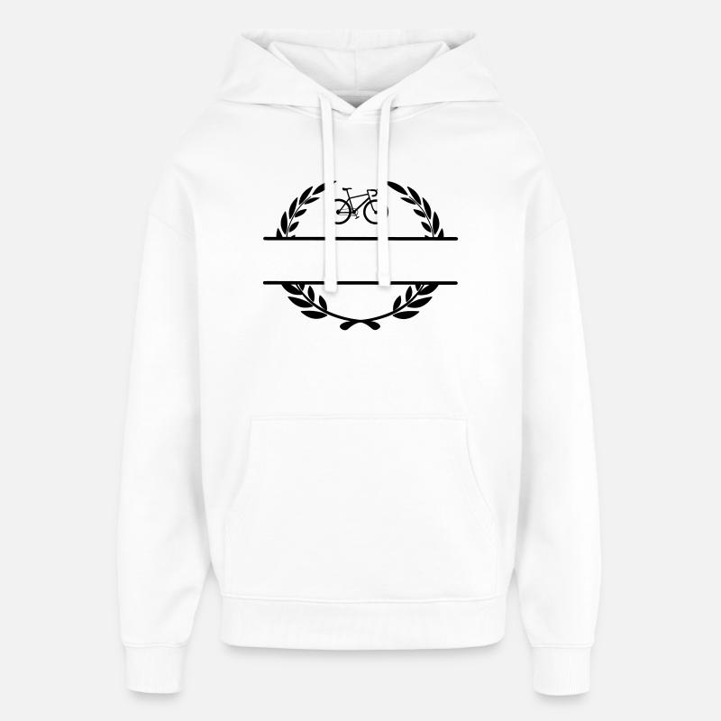 Fahrrad im Lorbeerkranz - Oversized Unisex Hoodie von Stanley/Stella - Weiß