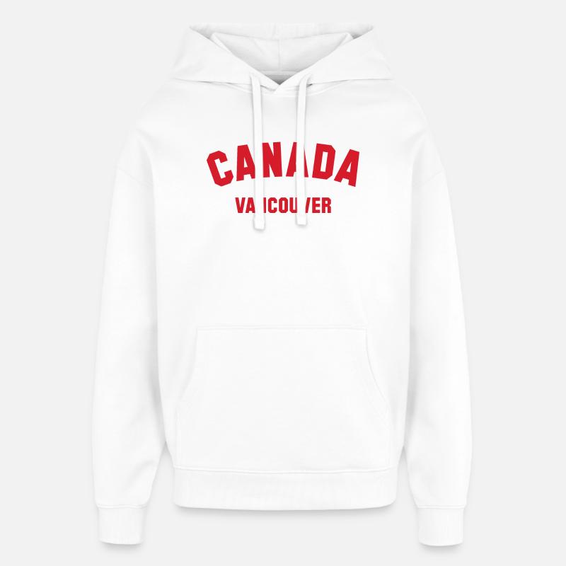 VANCOUVER, Canada Kanada - Sweat à capuche unisexe Stanley/Stella Oversized - blanc