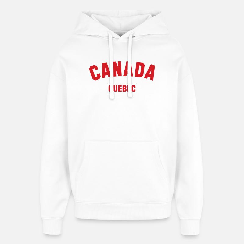 QUÉBEC, Canada Kanada - Sweat à capuche unisexe Stanley/Stella Oversized - blanc