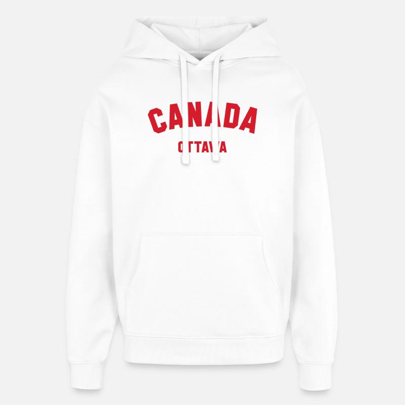 OTTAWA, Canada Kanada - Sweat à capuche unisexe Stanley/Stella Oversized - blanc
