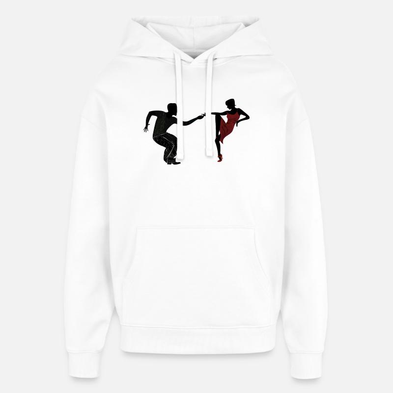 Dansande par - Stanley/Stella Oversized Huvtröja Unisex - vit