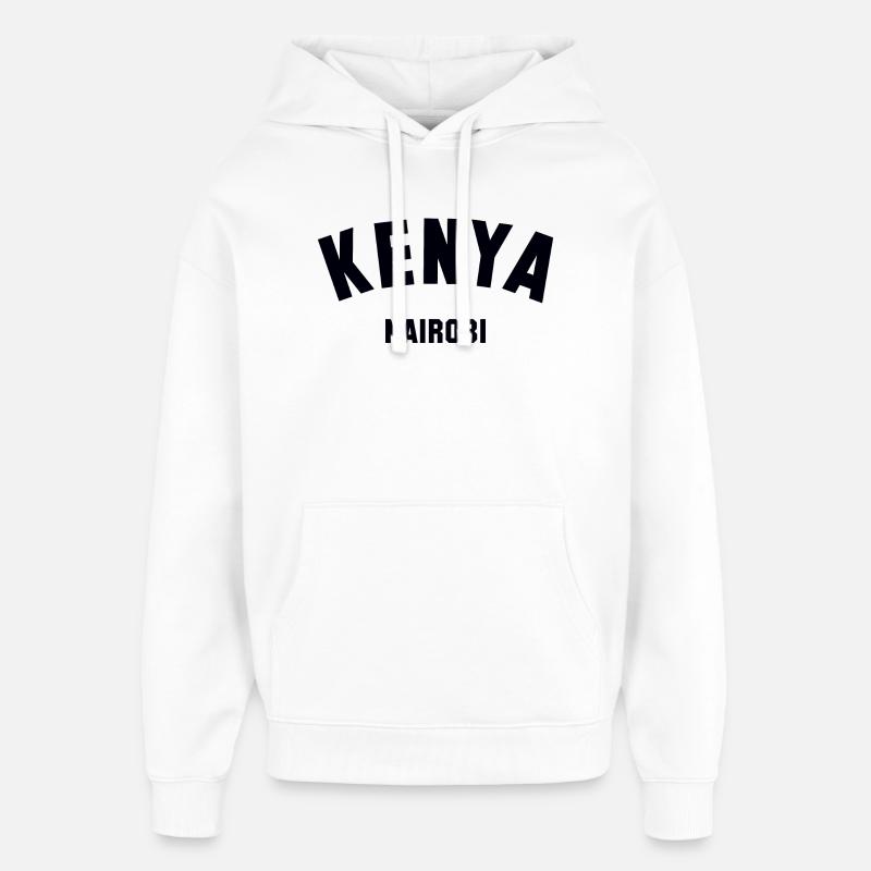 KENYA, Nairobi - Sweat à capuche unisexe Stanley/Stella Oversized - blanc