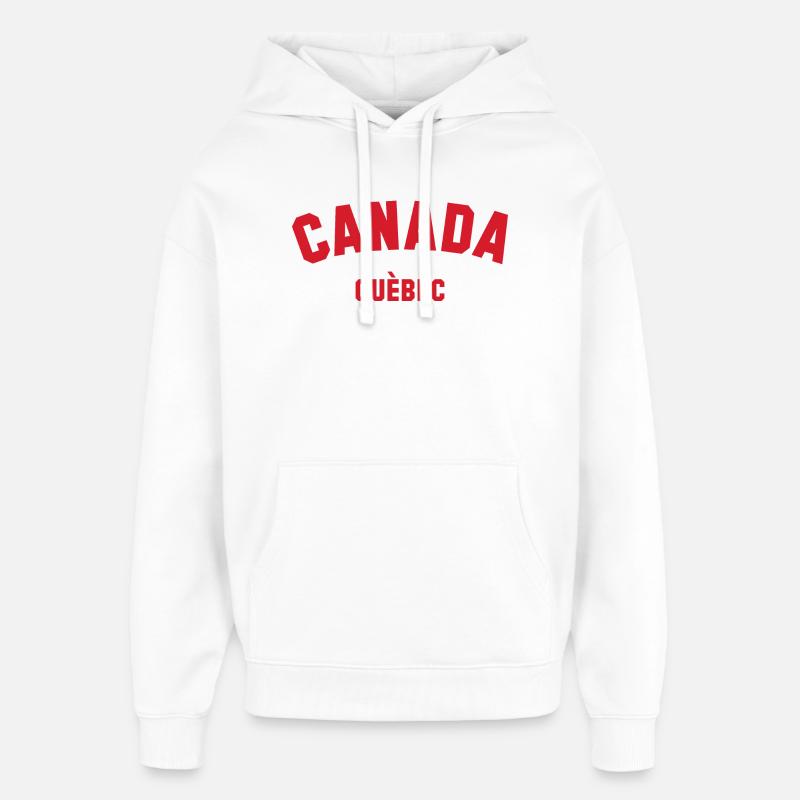 QUÉBEC, Canada Kanada - Sweat à capuche unisexe Stanley/Stella Oversized - blanc