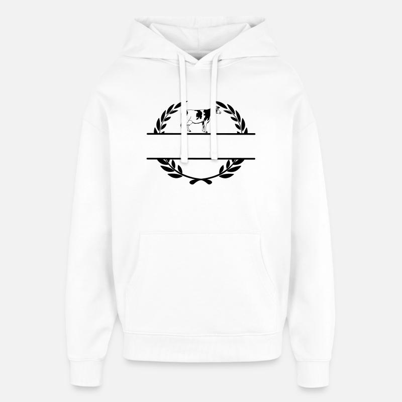 Monogramm der Milchkuh - Oversized Unisex Hoodie von Stanley/Stella - Weiß
