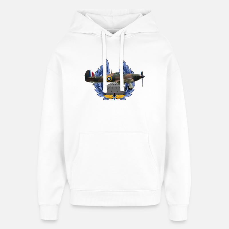 Ouragan - Sweat à capuche unisexe Stanley/Stella Oversized - blanc