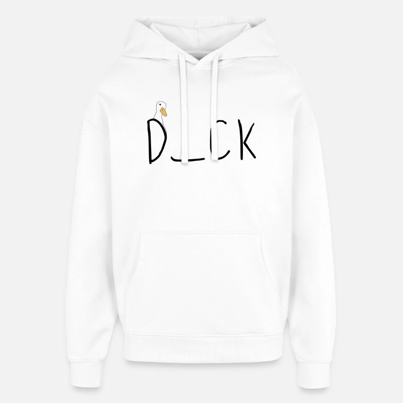 Quiz Canard - Sweat à capuche unisexe Stanley/Stella Oversized - blanc