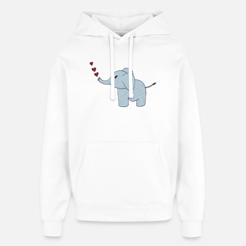 Peau d’éléphant - Sweat à capuche unisexe Stanley/Stella Oversized - blanc