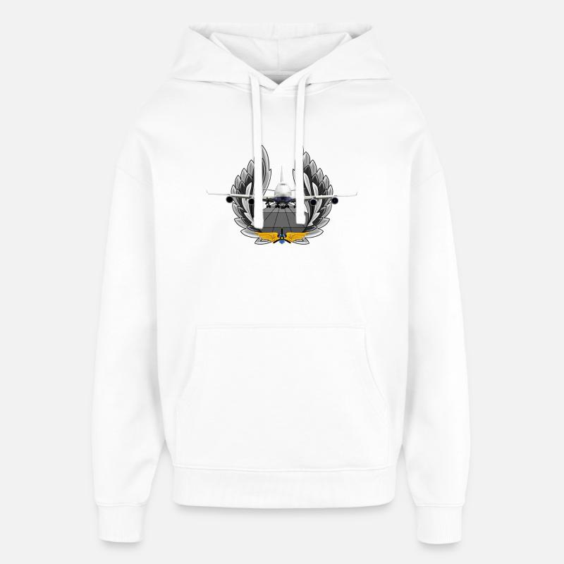 B 747 - Sweat à capuche unisexe Stanley/Stella Oversized - blanc