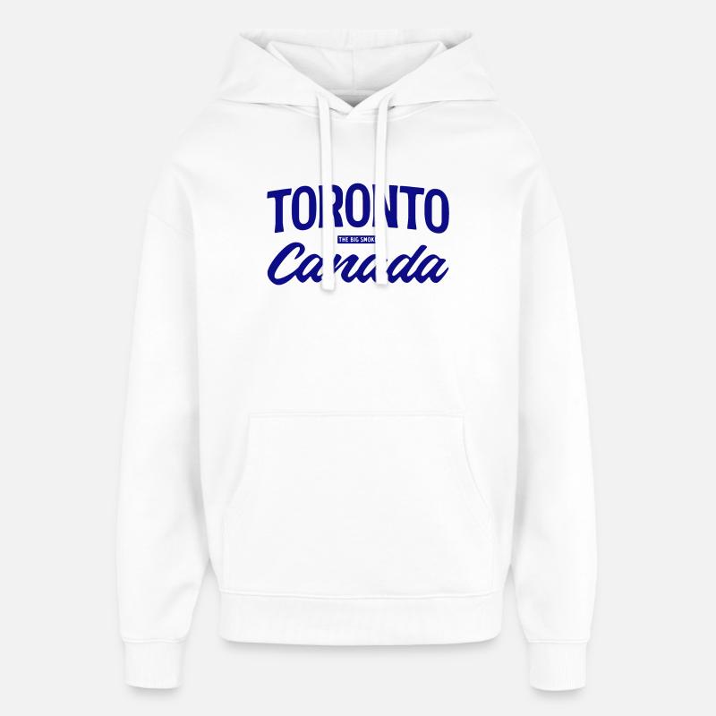 Toronto Canada Lettering Design - Sweat à capuche unisexe Stanley/Stella Oversized - blanc