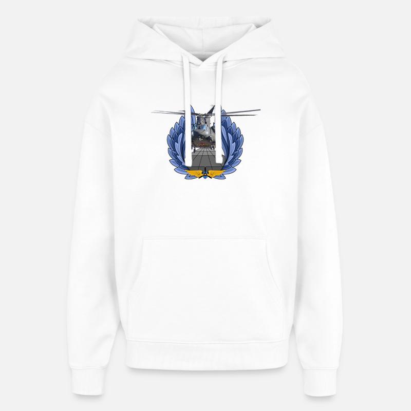 CH-47 Chinook - Sweat à capuche unisexe Stanley/Stella Oversized - blanc