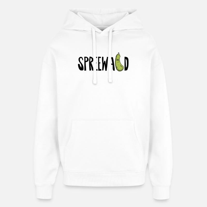 Concombre de Spreewald - Sweat à capuche unisexe Stanley/Stella Oversized - blanc