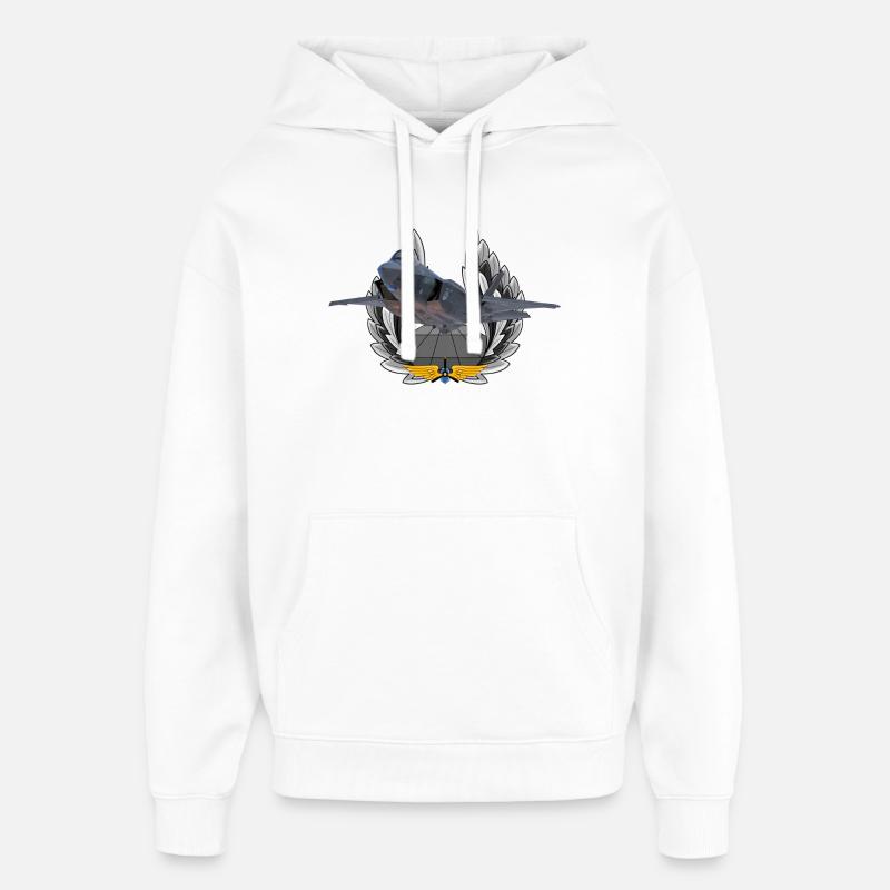 F-35 Lightning II - Sweat à capuche unisexe Stanley/Stella Oversized - blanc