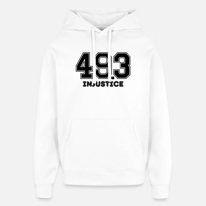 réforme des retraites, Macron, injustice - Sweat à capuche unisexe Stanley/Stella Oversized - blanc