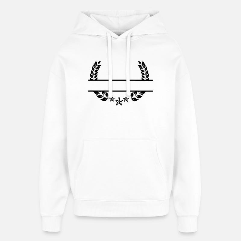 Lorbeerkranz unter drei Sternen - Oversized Unisex Hoodie von Stanley/Stella - Weiß
