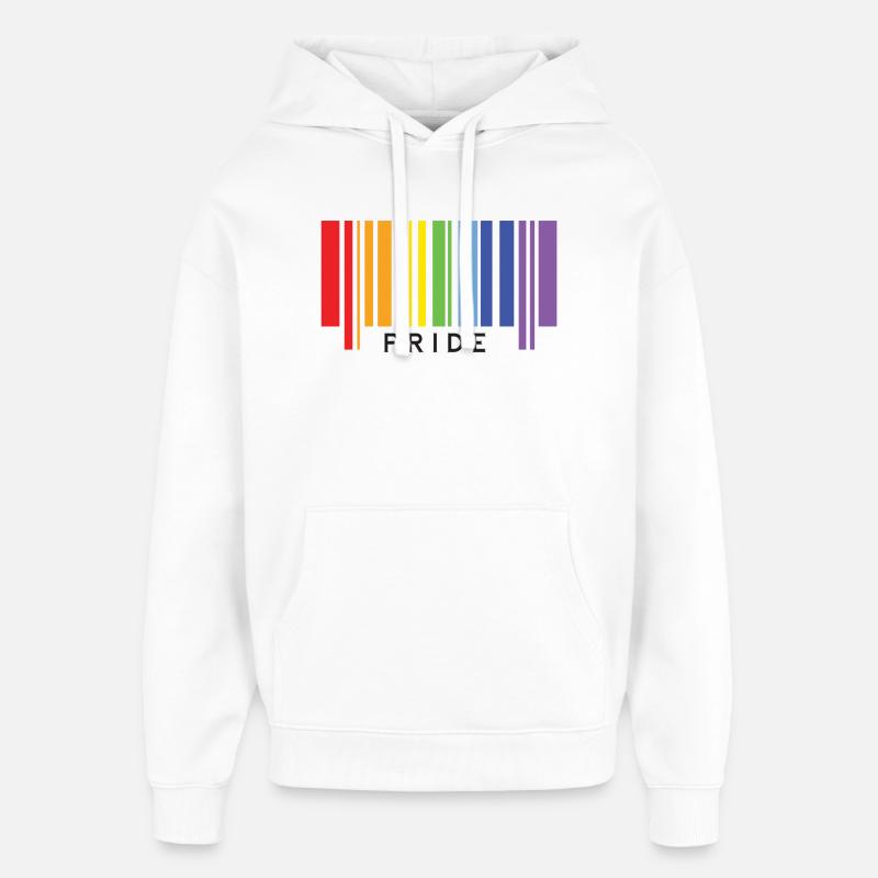 Fierté LGBTQ+ - Sweat à capuche unisexe Stanley/Stella Oversized - blanc